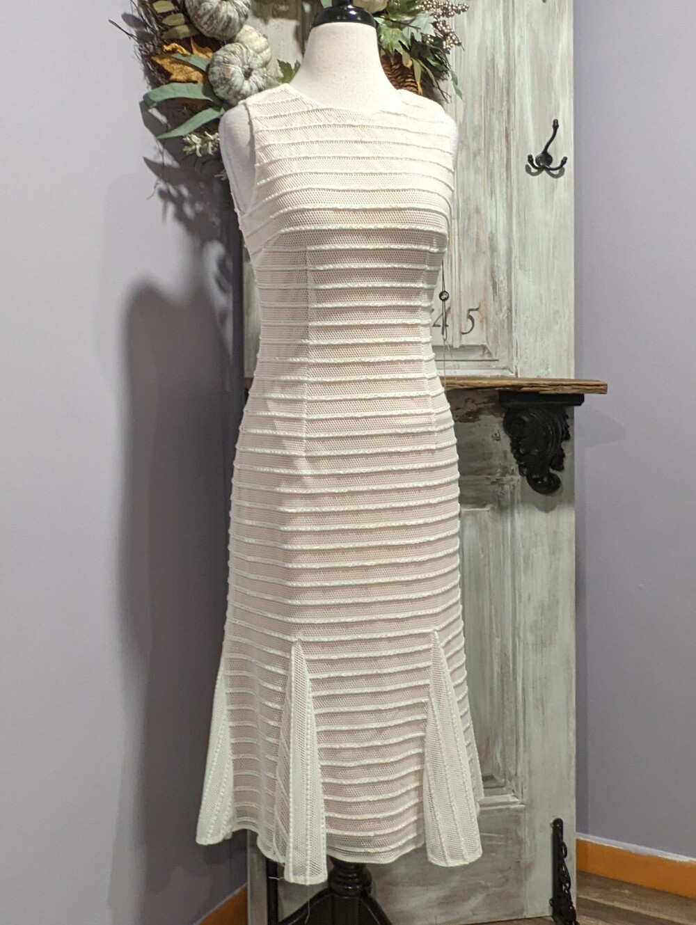 NWT Adriana Papell Knit Stripe Midi Trumpet Dress - Picture 2 of 13